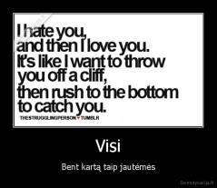 Visi - Bent kartą taip jautėmės