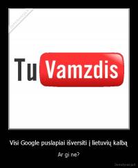 Visi Google puslapiai išversiti į lietuvių kalbą - Ar gi ne?