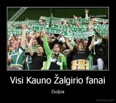 Visi Kauno Žalgirio fanai - čiulpia