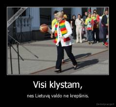 Visi klystam, - nes Lietuvą valdo ne krepšinis.