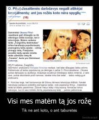 Visi mes matėm tą jos rožę - Tik ne ant koto, o ant taburetės