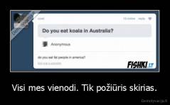 Visi mes vienodi. Tik požiūris skirias. - 