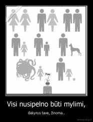 Visi nusipelno būti mylimi, - išskyrus tave, žinoma..