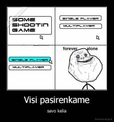 Visi pasirenkame - savo kelia