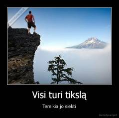 Visi turi tikslą - Tereikia jo siekti