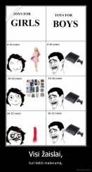 Visi žaislai, - turi teikti malonumą.