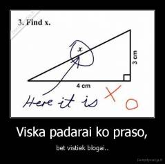 Viska padarai ko praso, - bet vistiek blogai..
