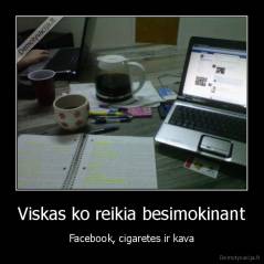 Viskas ko reikia besimokinant - Facebook, cigaretes ir kava
