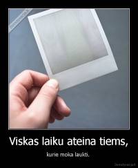 Viskas laiku ateina tiems, - kurie moka laukti. 