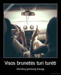Visos brunetės turi turėti - blondinę geriausią draugę