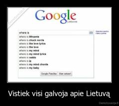 Vistiek visi galvoja apie Lietuvą - 