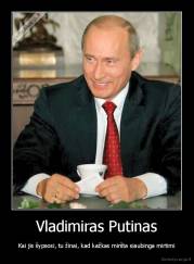 Vladimiras Putinas - Kai jis šypsosi, tu žinai, kad kažkas miršta siaubinga mirtimi