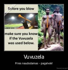 Vuvuzela - Pries naudodamas - pagalvok!