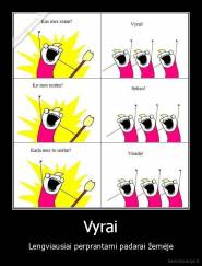 Vyrai - Lengviausiai perprantami padarai žemėje