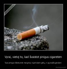 Vyrai, vietoj to, kad švaistot pinigus cigaretėm - Tuos pinigus išleistumėt merginai, nupirkdami gėlių, ir ją pradžiugindami 