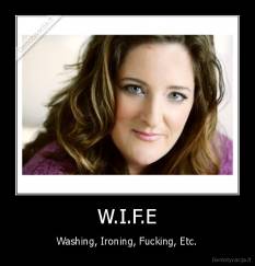 W.I.F.E - Washing, Ironing, Fucking, Etc.
