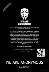 WE ARE ANONYMOUS - Stop ACTA !!!