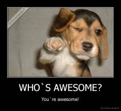 WHO`S AWESOME? - You`re awesome!