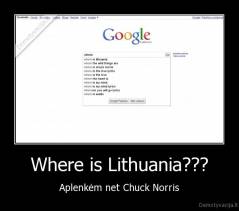 Where is Lithuania??? - Aplenkėm net Chuck Norris
