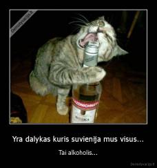 Yra dalykas kuris suvienija mus visus... - Tai alkoholis...