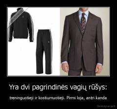 Yra dvi pagrindinės vagių rūšys: - treninguotieji ir kostiumuotieji. Pirmi loja, antri kanda