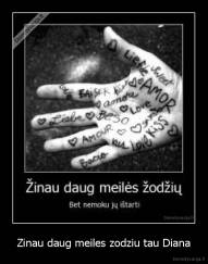 Zinau daug meiles zodziu tau Diana - 