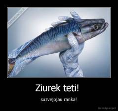 Ziurek teti!  - suzvejojau ranka!