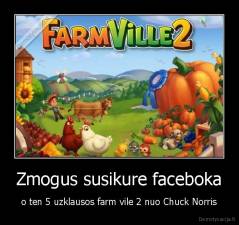 Zmogus susikure faceboka - o ten 5 uzklausos farm vile 2 nuo Chuck Norris