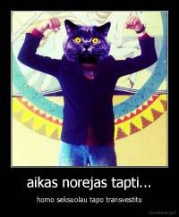 aikas norejas tapti... - homo seksuolau tapo transvestitu