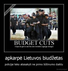 apkarpė Lietuvos biudžetas - policijai teko atsisakyti ne pirmo būtinumo daiktu