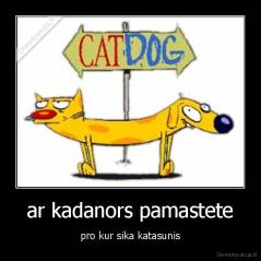 ar kadanors pamastete - pro kur sika katasunis
