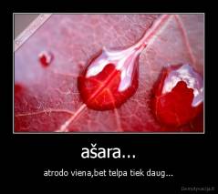 ašara... - atrodo viena,bet telpa tiek daug...