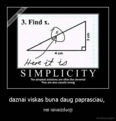 daznai viskas buna daug paprasciau,  - nei isivaizduoji