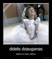 didelis dziaugsmas - ateina is mazu dalyku