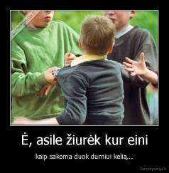 Ė, asile žiurėk kur eini - kaip sakoma duok durniui kelią...