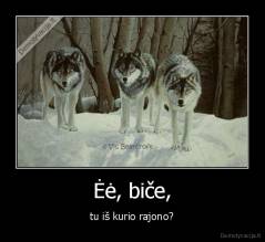 Ėė, biče, - tu iš kurio rajono?