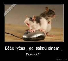 Ėėėė ryžas , gal sakau einam į  - Facebook ?? 