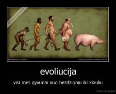 evoliucija - visi mes gyvunai nuo bezdzioniu iki kiauliu