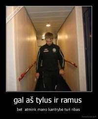 gal aš tylus ir ramus  - bet  atmink mano kantrybė turi ribas 