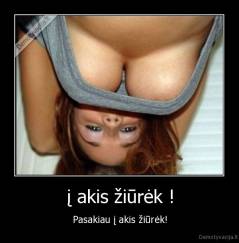 į akis žiūrėk ! - Pasakiau į akis žiūrėk!