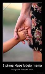 Į pirmą klasę lydėjo mama - Iš dvyliktos parsinešė tėvas.