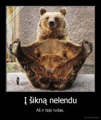 Į šikną nelendu - Aš ir taip rudas.