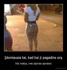 Įdomiausia tai, kad kai ji pagadins orą - Visi matys, nes sijonas aprasos