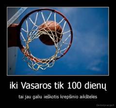 iki Vasaros tik 100 dienų - tai jau galiu ieškotis krepšinio aikštelės
