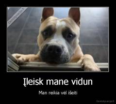 Įleisk mane vidun - Man reikia vėl išeiti