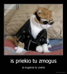 is priekio tu zmogus - is nugaros tu zveris