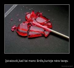 Įsivaizuok,kad tai mano širdis,kurioje nėra tavęs. - 