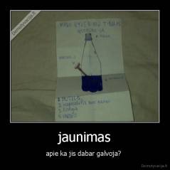 jaunimas - apie ka jis dabar galvoja? 