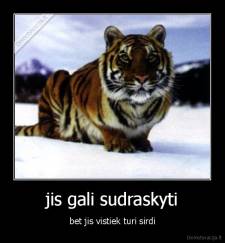 jis gali sudraskyti - bet jis vistiek turi sirdi