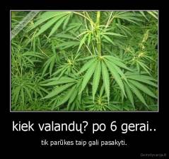 kiek valandų? po 6 gerai.. - tik parūkes taip gali pasakyti.